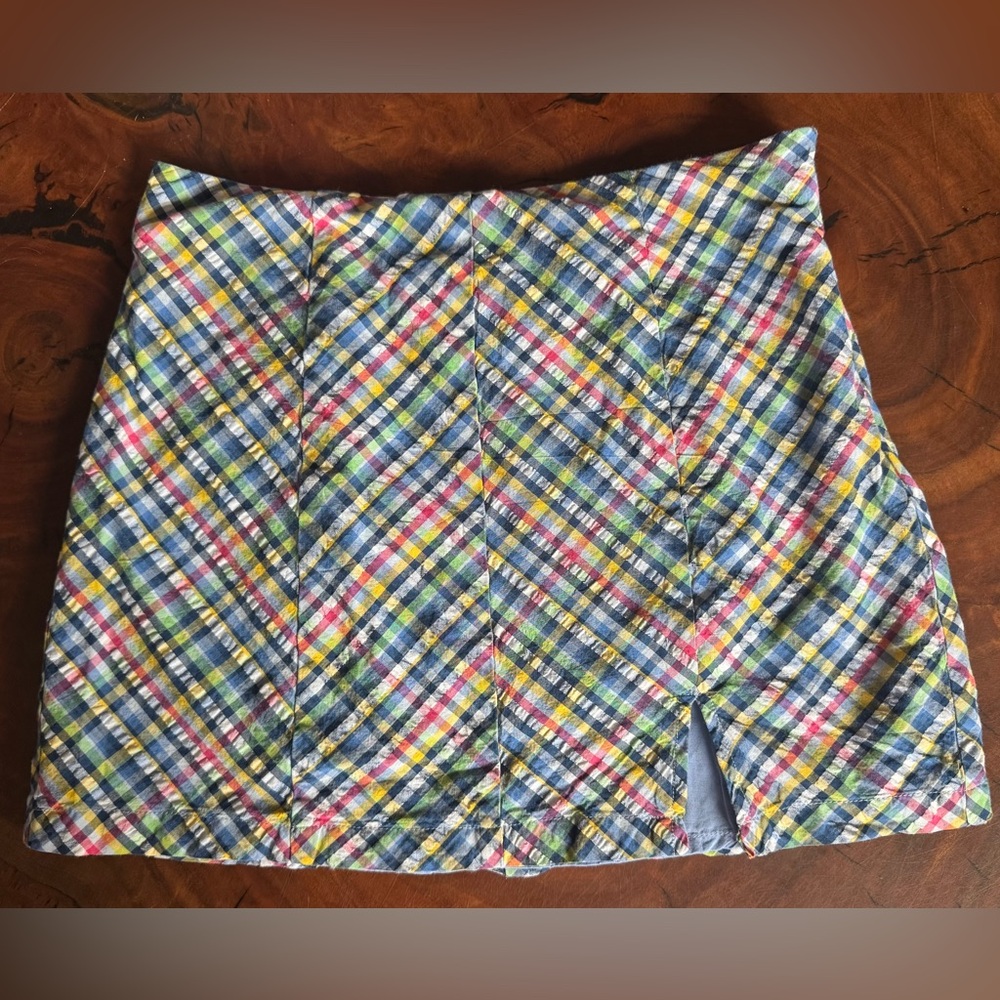 Urban Outfitters Colorful Plaid Mini Skirt